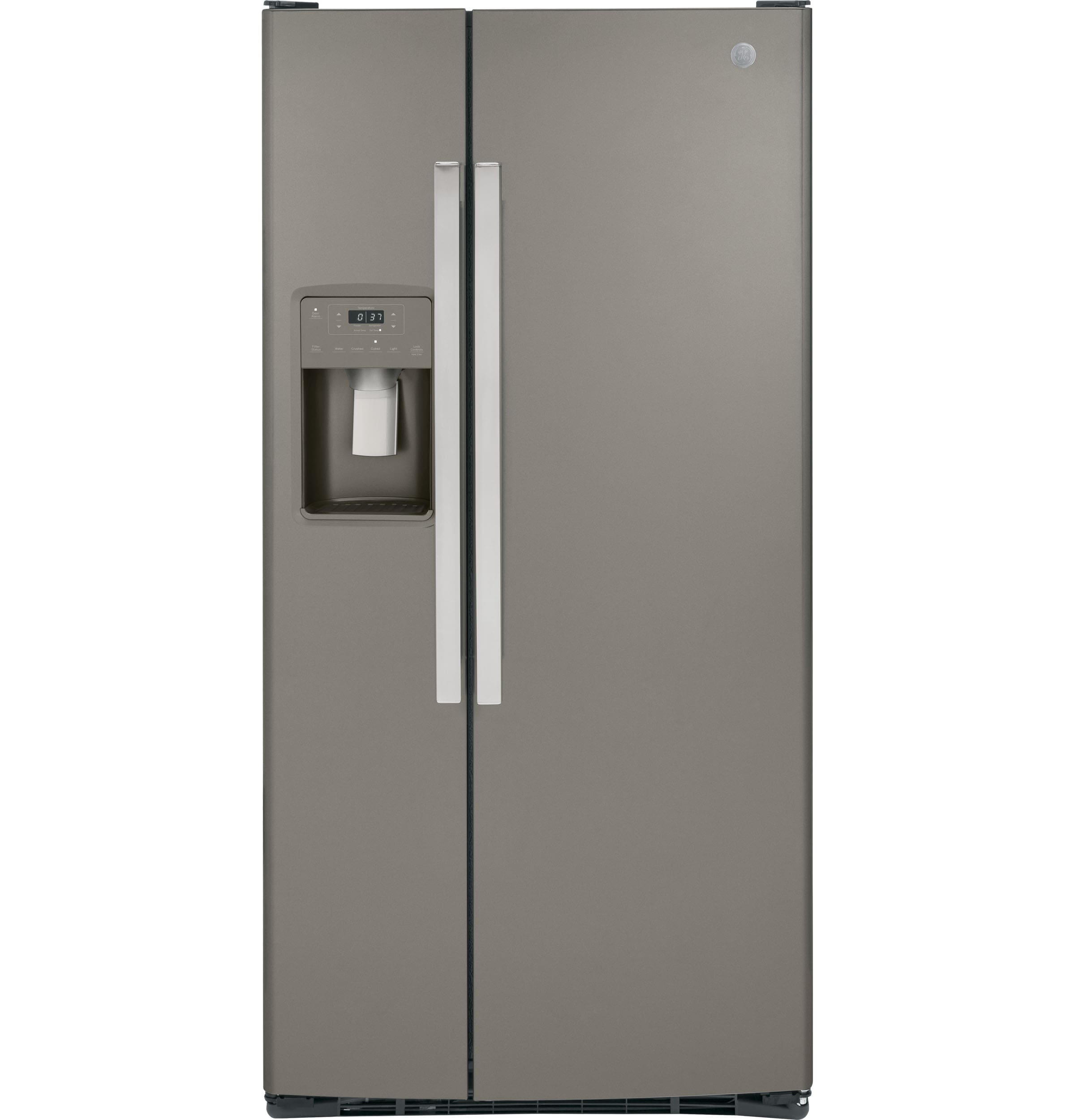GE 23-cu ft Side-by-Side Refrigerator with Ice Maker ,Water and Ice Dispenser ( Slate )