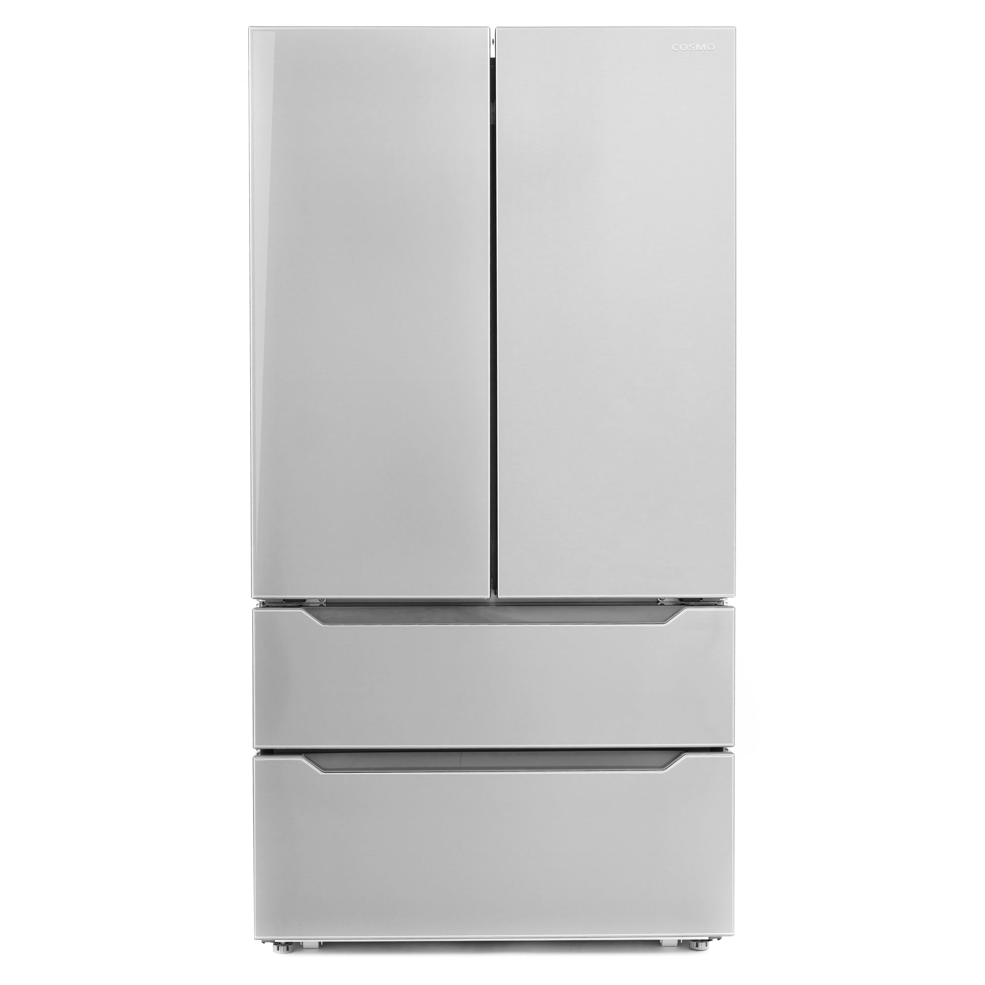 Cosmo Counter-Depth 22.5-cu ft 4 -Door French Door Refrigerator with Ice Maker ( Stainless steel ) ENERGY STAR Certified