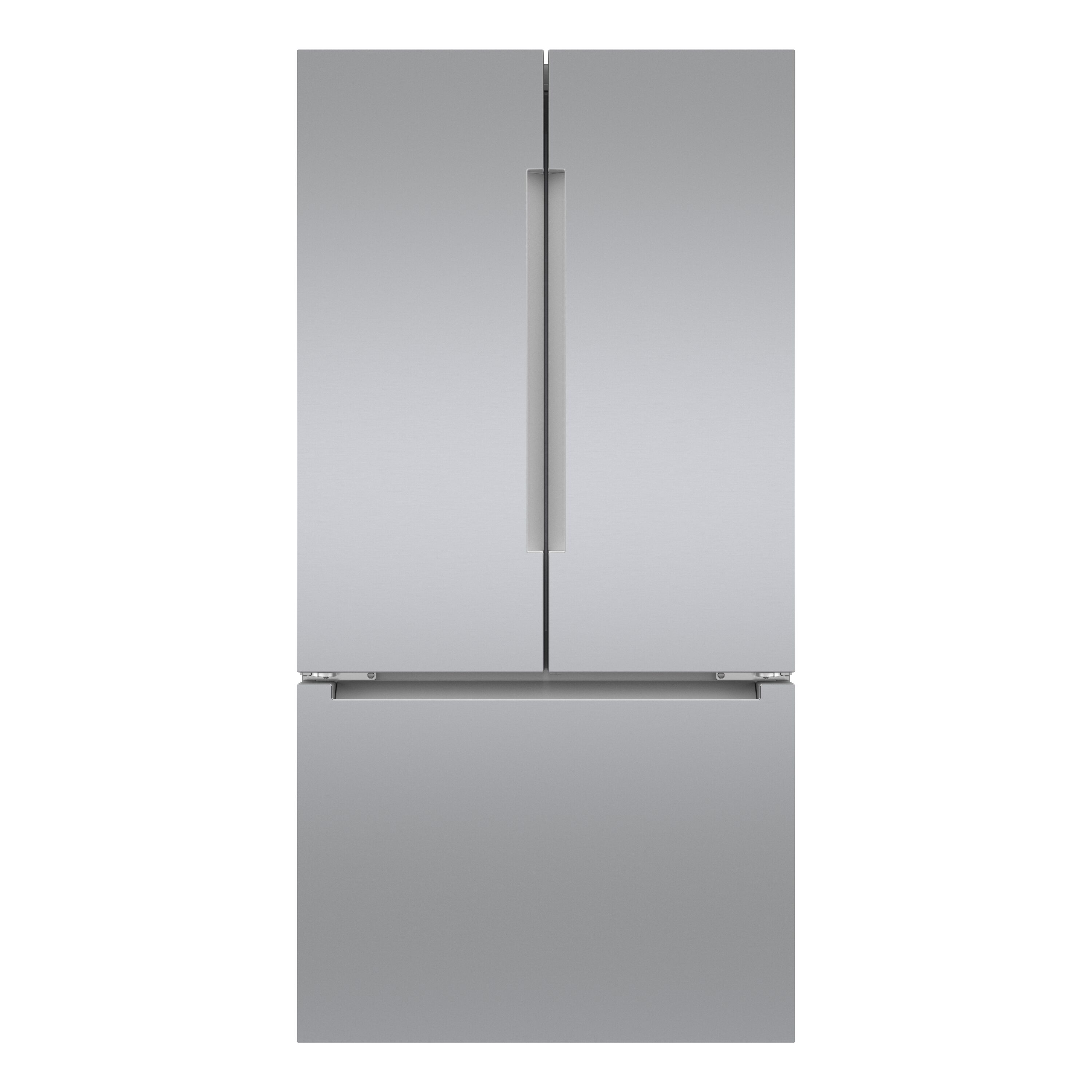 Bosch Counter-Depth 22-cu ft 3 -Door Smart Compatible French Door Refrigerator with Ice Maker with Ice Dispenser ( Stainless Steel ) ENERGY STAR Certified