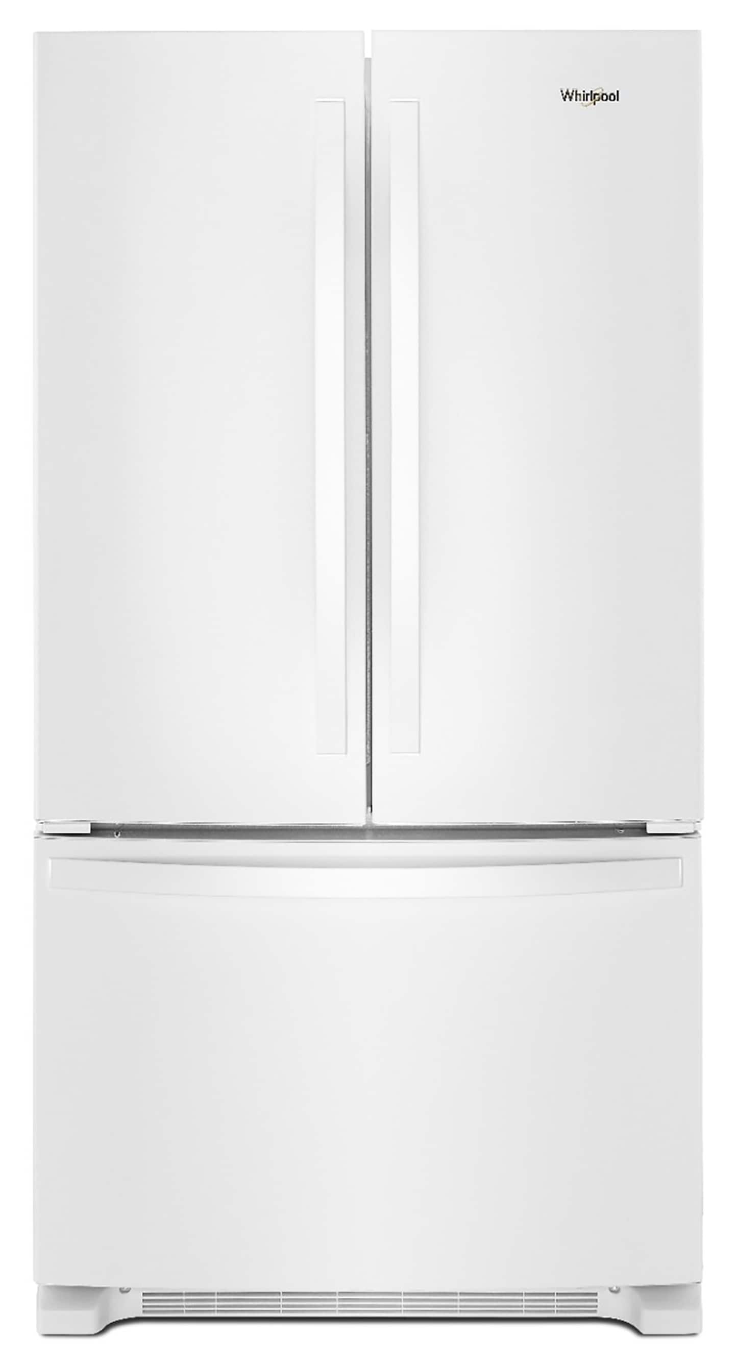 Whirlpool Counter-Depth 20-cu ft 3 -Door French Door Refrigerator with Ice Maker ( White ) ENERGY STAR Certified