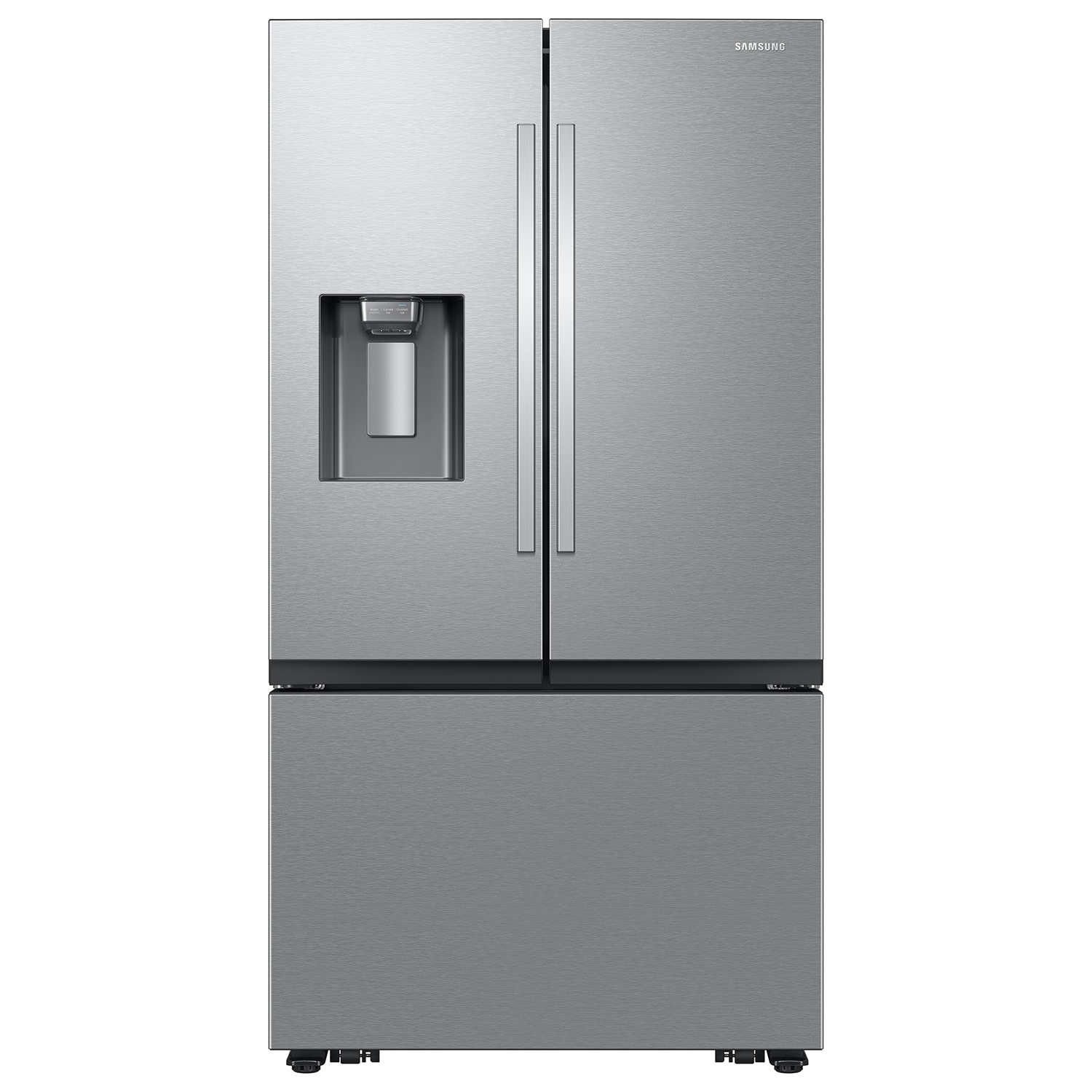 Samsung Standard-Depth Mega Capacity 30.5-cu ft 3 -Door Smart Compatible French Door Refrigerator Triple with Water and Ice Dispenser ( Fingerprint Resistant Stainless Steel ) ENERGY STAR Certified