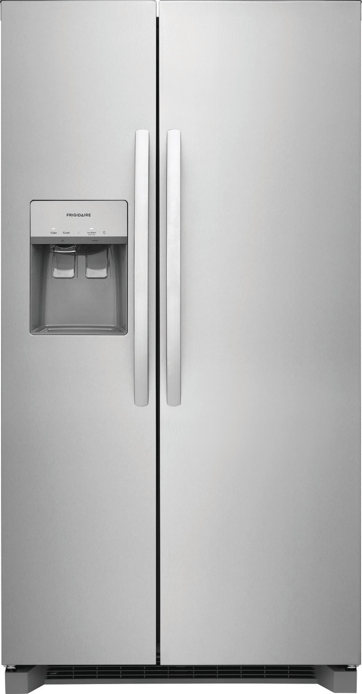 Frigidaire 22.3-cu ft Counter-Depth Side-by-Side Refrigerator with Ice Maker ,Water and Ice Dispenser ( Stainless steel )