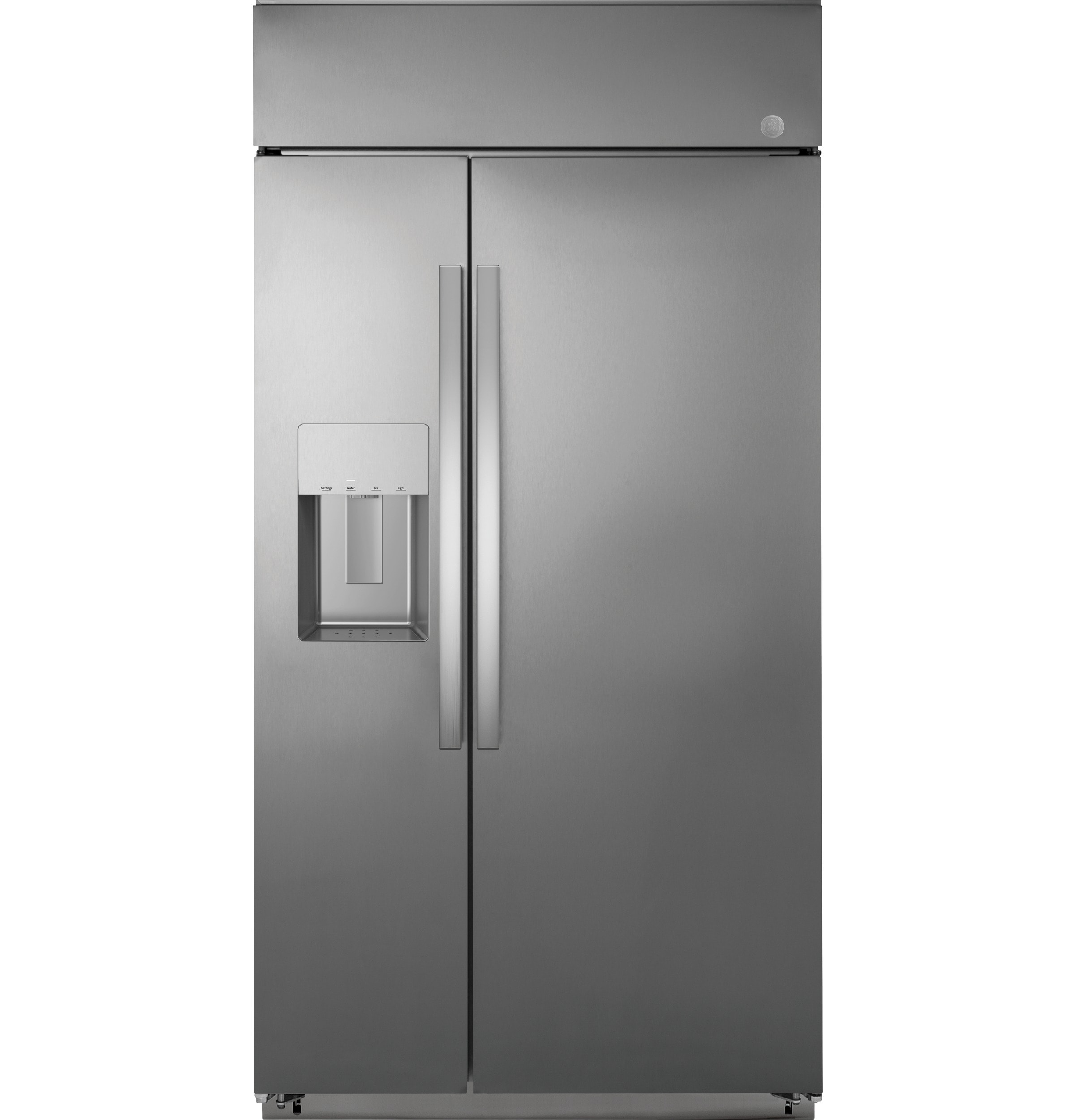 GE Profile 24.5-cu ft Counter-Depth Side-by-Side Refrigerator Built-In Smart Compatible with Ice Maker ,Water and Ice Dispenser ( Stainless Steel )