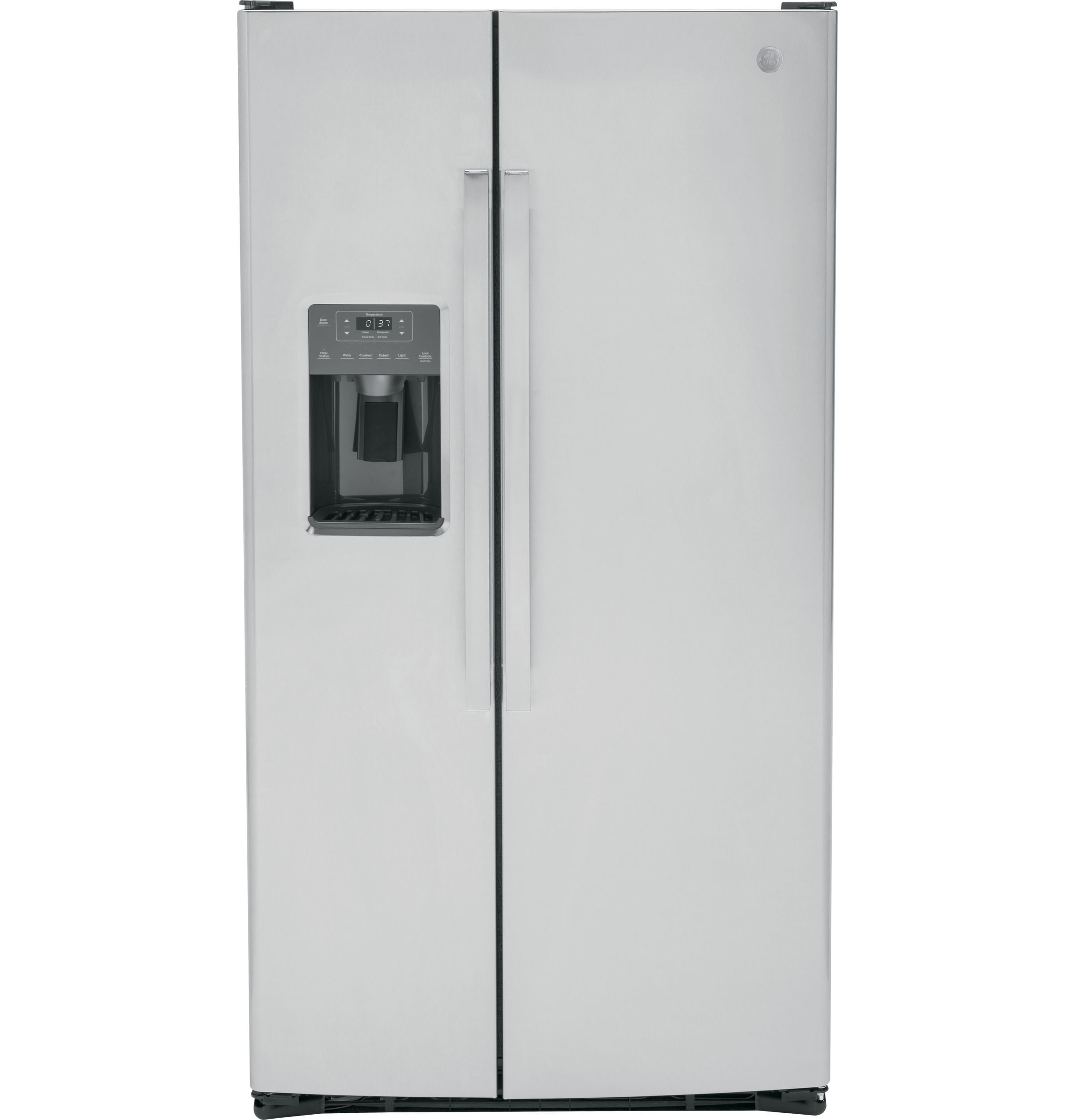 GE 25.3-cu ft Side-by-Side Refrigerator with Ice Maker ,Water and Ice Dispenser ( Stainless steel ) ENERGY STAR Certified