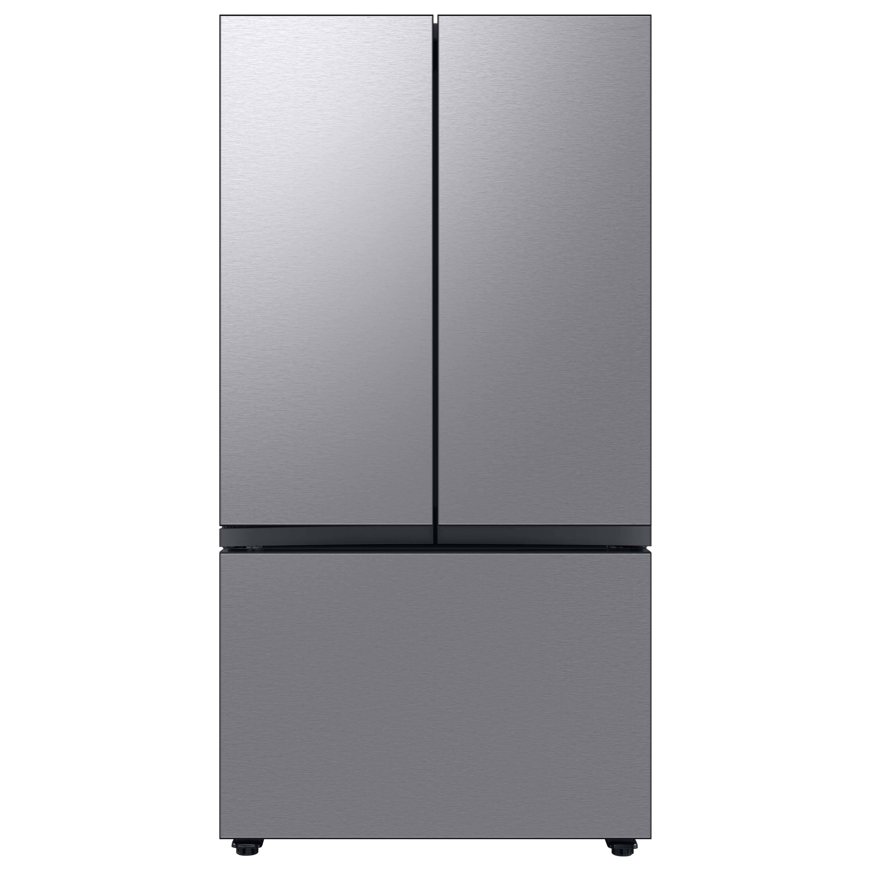 Samsung Bespoke Standard-Depth Beverage Center 30.1-cu ft 3 -Door Smart Compatible French Door Refrigerator with Dual Ice Maker with Water Dispenser and Door within Door ( Panels Sold Separately ) ENERGY STAR Certified