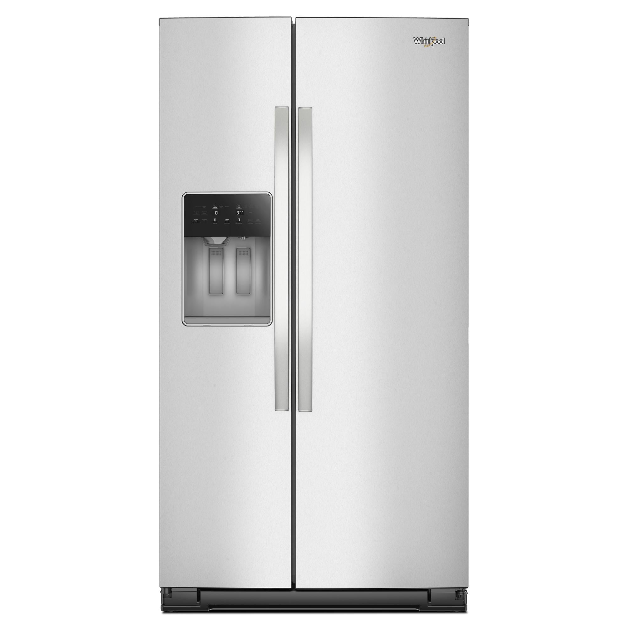 Whirlpool 20.85-cu ft Side-by-Side Refrigerator with Ice Maker ,Water and Ice Dispenser ( Fingerprint Resistant Stainless Finish )